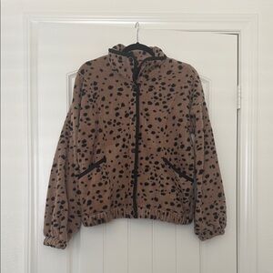 Leopard Print Fleece Jacket